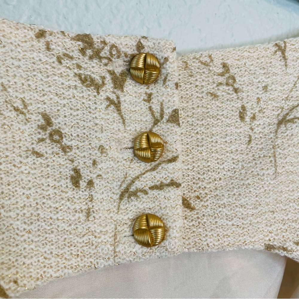 Anthropologie Moulinette Soeurs Cream Tan Open Back Dressy Mini Dress | Size 6 - Picture 4 of 8